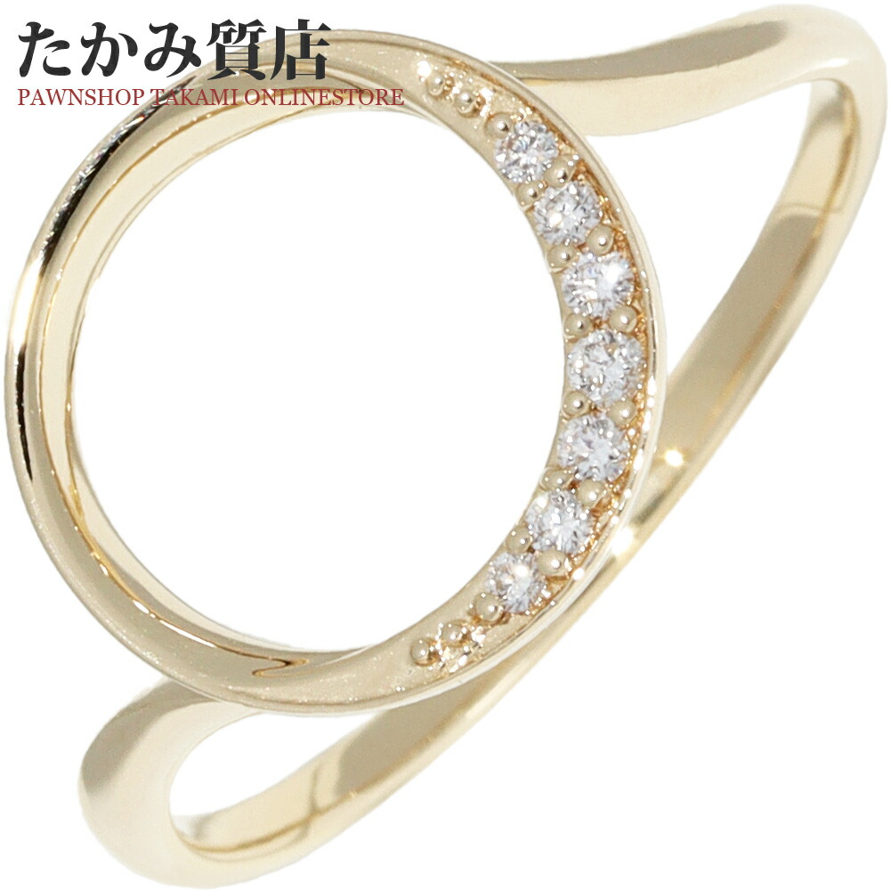 楽天市場】スタージュエリー 指輪 K18YG ダイヤ0.04ct サークルムーン