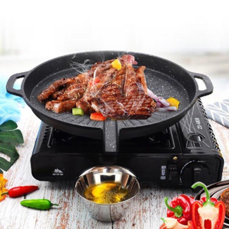 楽天市場】鉄板 IH/ガス サムギョプサル専用 焼肉 プレート 丸型 四角