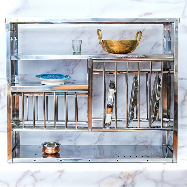 楽天市場】【送料無料】 インディアンキッチンラック 食器棚 【大】 高