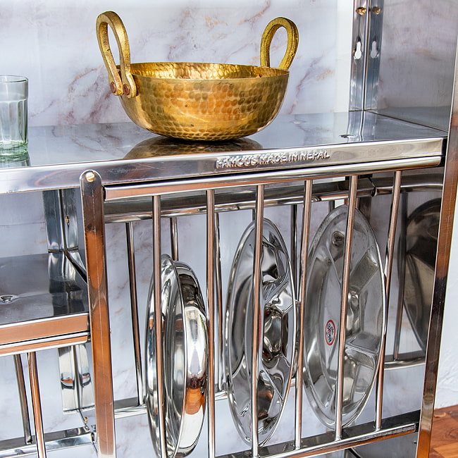 楽天市場】【送料無料】 インディアンキッチンラック 食器棚 【大】 高