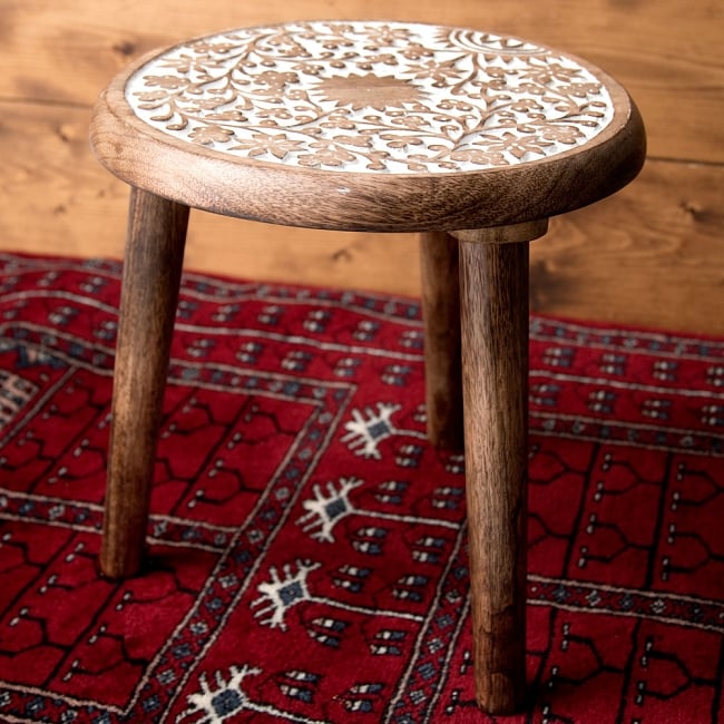 楽天市場】【全8種類】直径31cm マンゴーウッドのマンダラ スツール