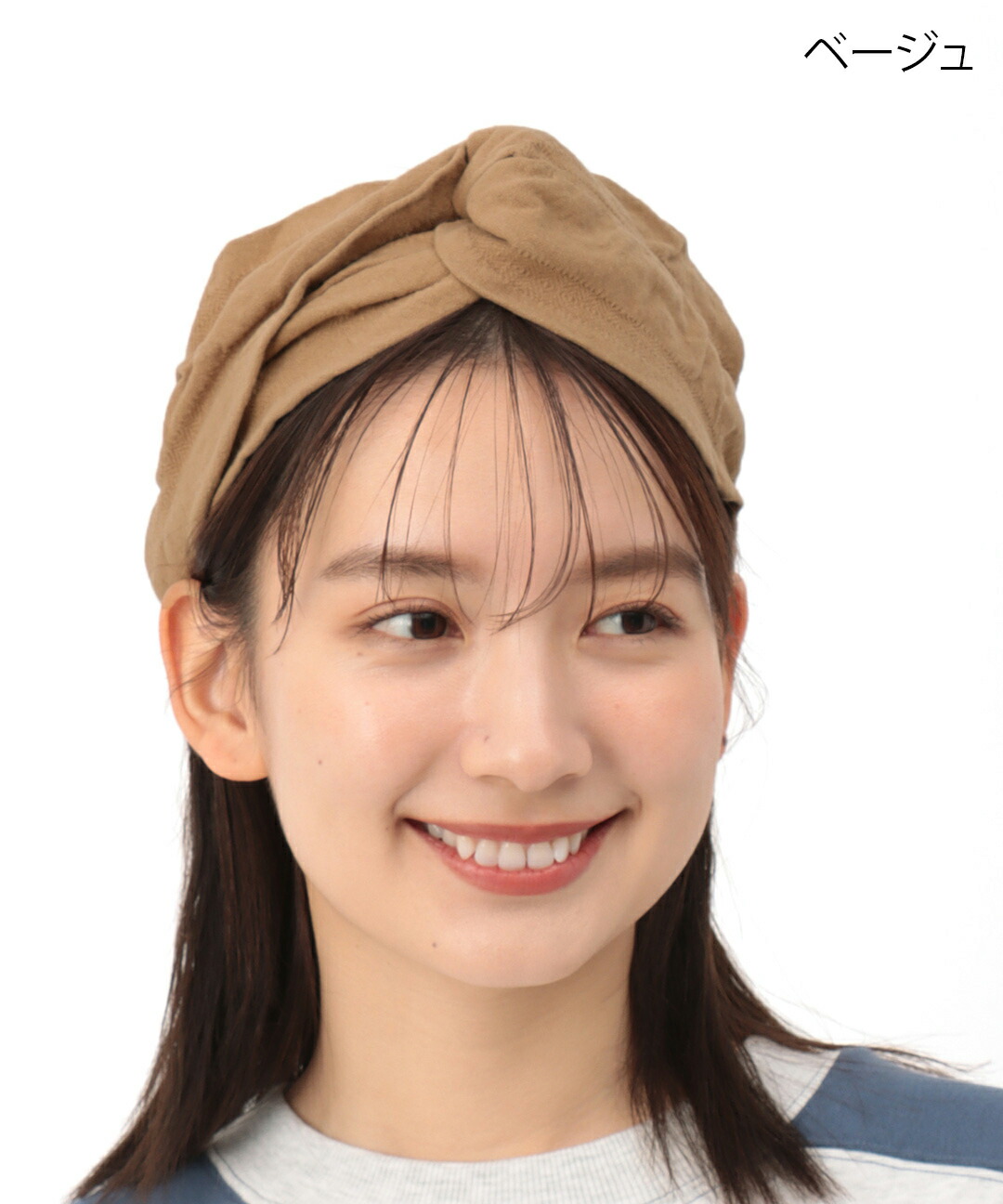 楽天市場】ギャザーストライプヘアバンド ／ ターバン 幾何学柄 ゴム