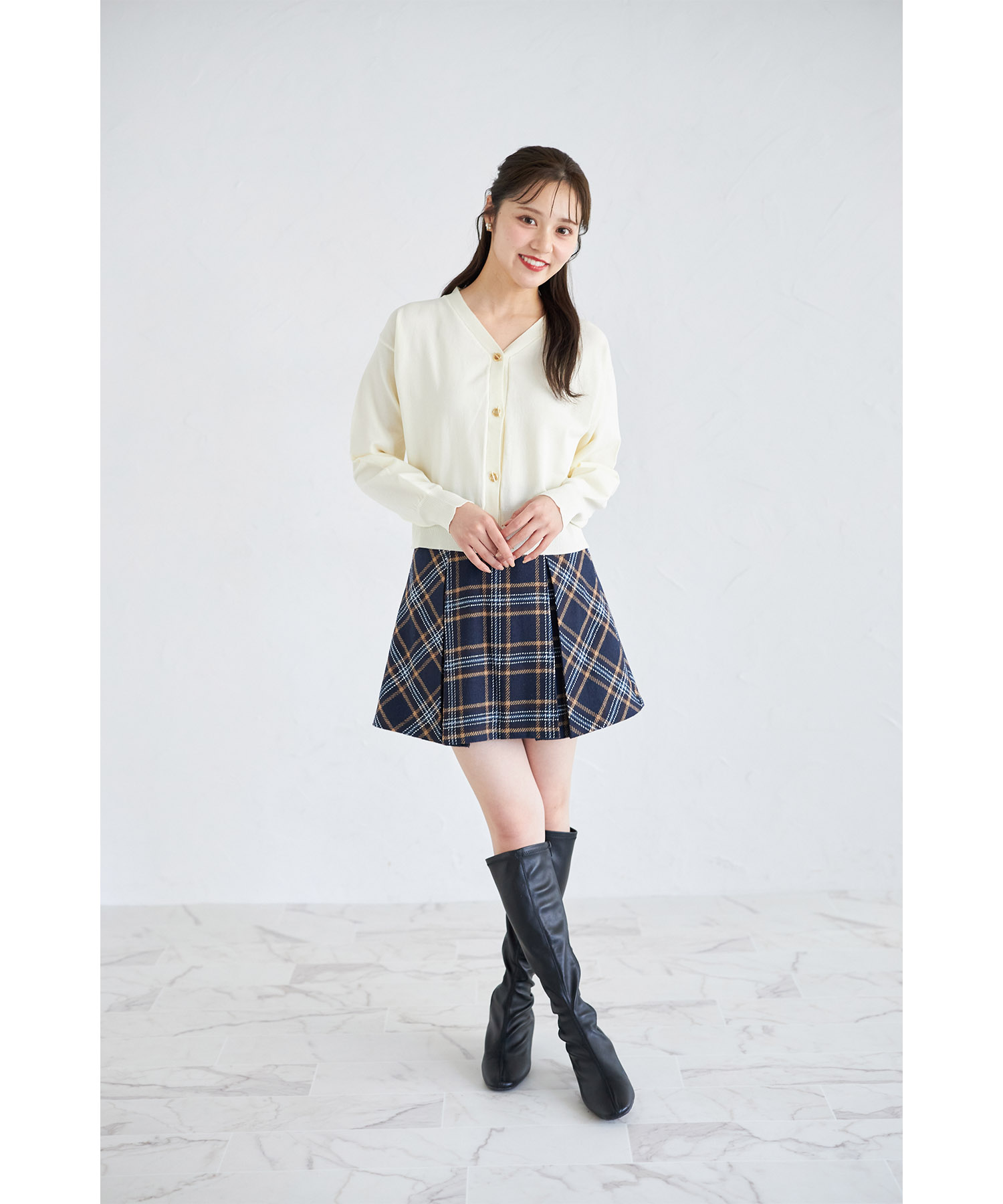 楽天市場】インナーパンツ付きチェックミニスカート【leminia レミニア