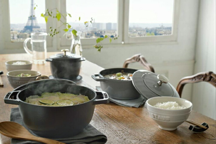 STAUB WaNABE-M ワナベ 18 リネン ラッキーラビットノブ付き ストウブ