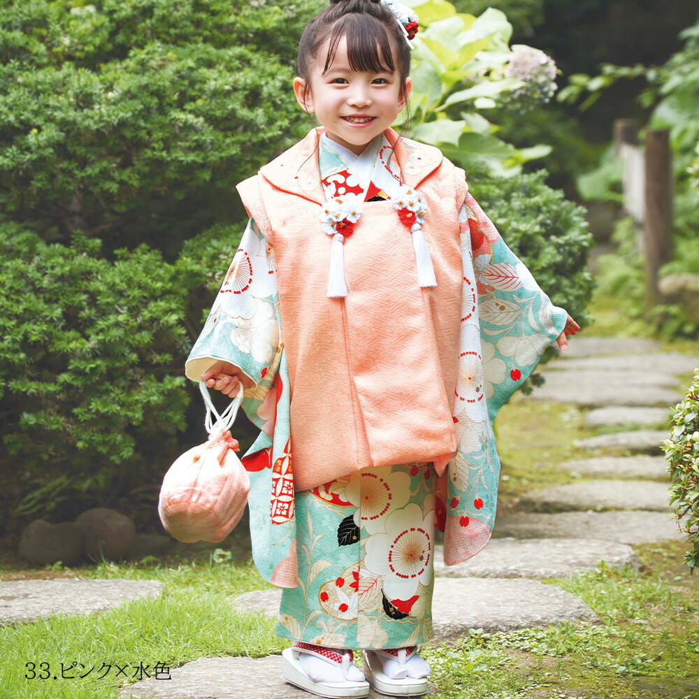楽天市場】七五三 三歳 着物 被布 正絹 3歳 被布セット 紅一点 販売