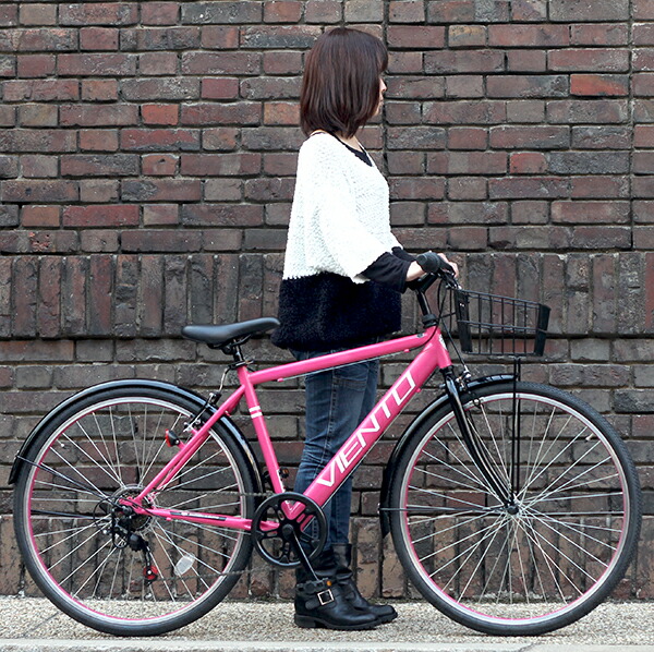 TOPONE 24インチ 自転車 赤 前カゴ付き 6段変速 TOPONE（トップワン