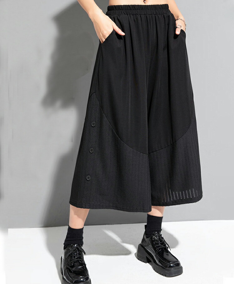 楽天市場】切り替えワイドパンツ ワイドパンツ レディース 夏 ボトムス