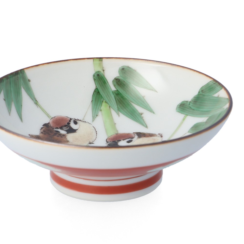 楽天市場】九谷焼 盃 竹雀図（縦）/中村陶志人＜酒器 盃 ぐい呑 人気