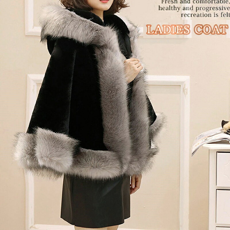 楽天市場】【送料無料ポンチョコート フード付き レディース マント