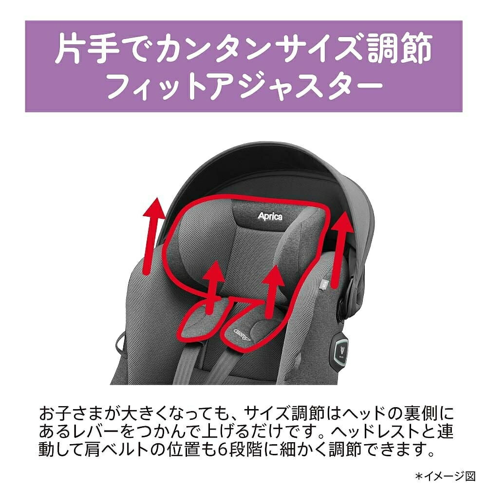 楽天市場】Aprica アップリカ ISOFIX クルリラ プライト (ナイトグレー
