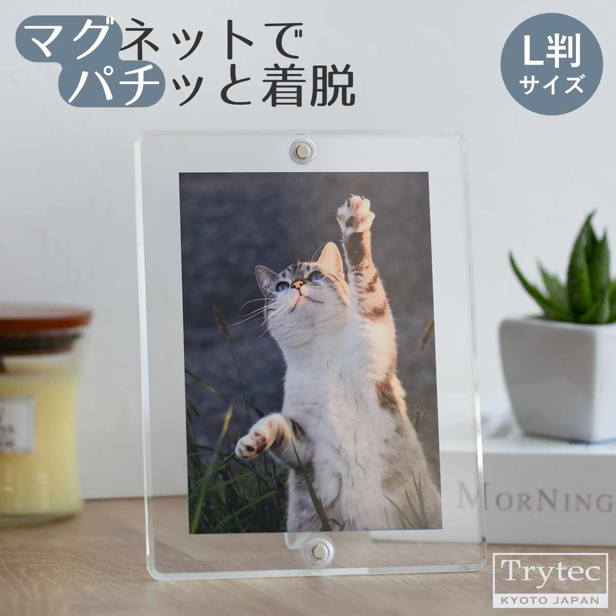 楽天市場】【日本製】 マグパチ フォトフレーム L判 スタンド付き