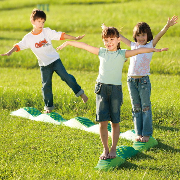 楽天市場】平均台 ウェイブバランス平均台（グリーン） 低床型平均台