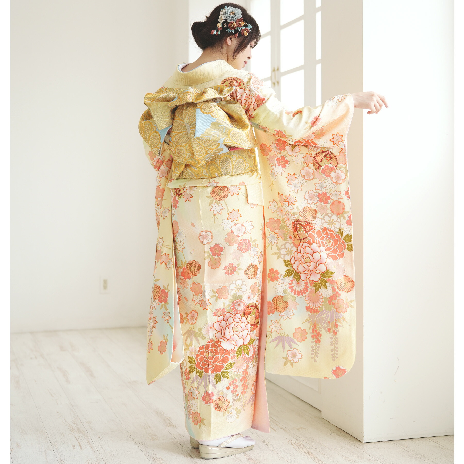 楽天市場】【レンタル】【振袖 正絹着物+正絹袋帯 21点セット 絵羽