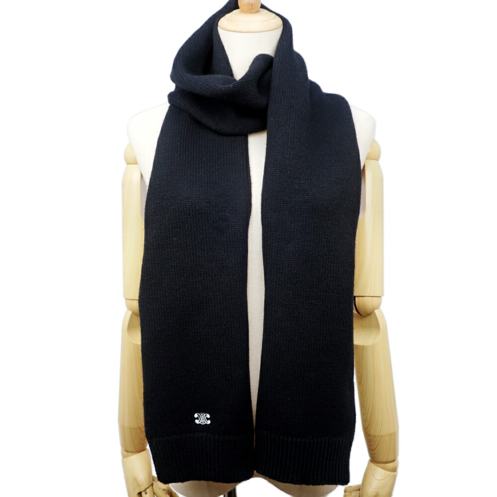 楽天市場】【名東】【CELINE】セリーヌ マフラー ブラック BK