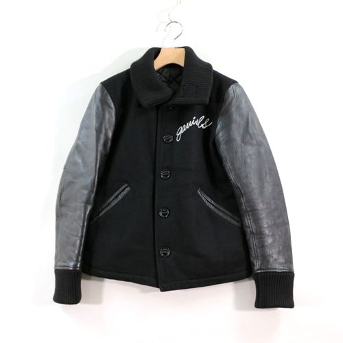 楽天市場】GAVIAL ガヴィル STADIUM JACKET 袖レザー スタジャン S