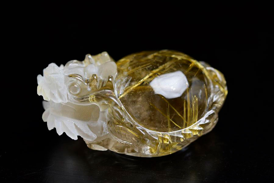 楽天市場】◇正財運◇ ゴールドルチル 龍亀 ロングイ彫刻 置物◇極上