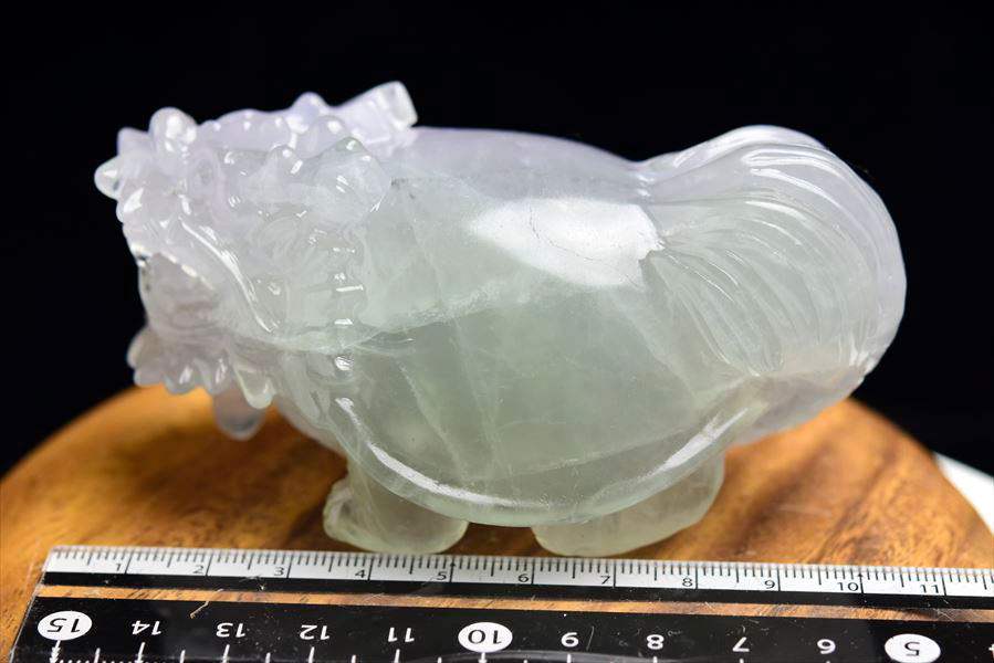 楽天市場】◇正財運◇ フローライト 蛍石 龍亀 ロングイ彫刻 置物【約