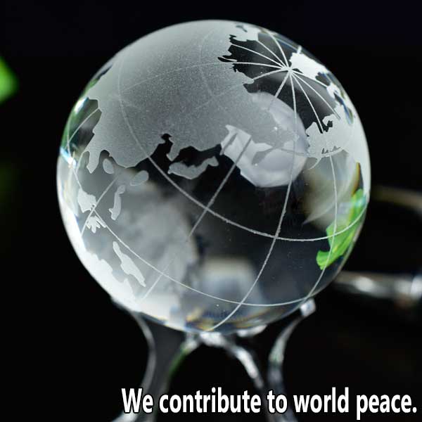 楽天市場】クリスタル 地球儀 丸玉 【約50mm珠】【台座付】クリスタル