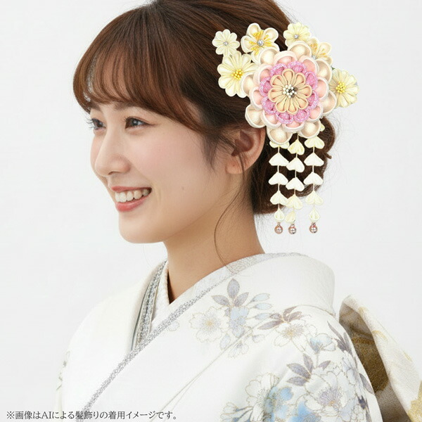楽天市場】髪飾り 2点セット つまみ細工 振袖 成人式 wk-292 浴衣