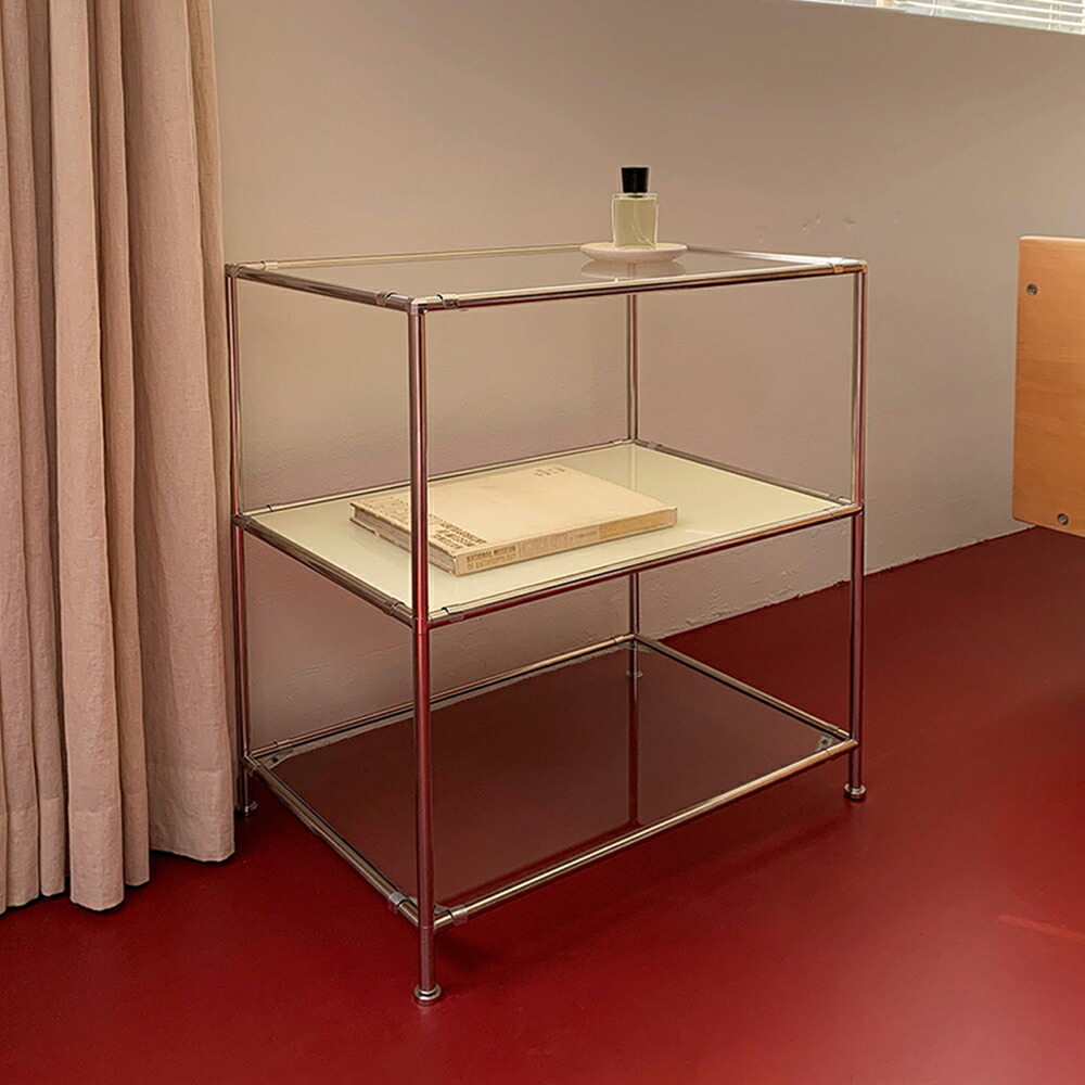 楽天市場】O'gre オグレ ステンレスモジュール家具3段棚 韓国