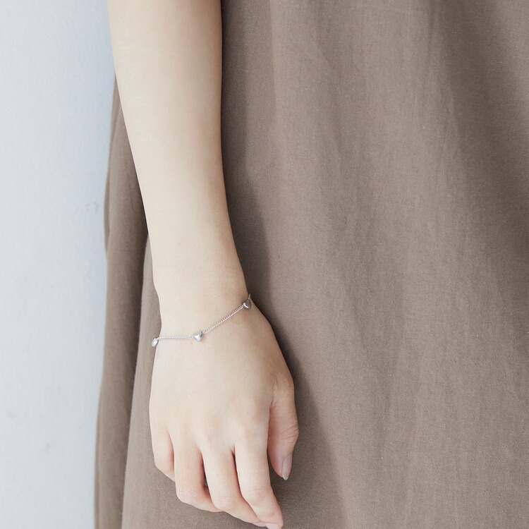 楽天市場】k18 ブレスレット レディース ステンレス ハート ゴールド