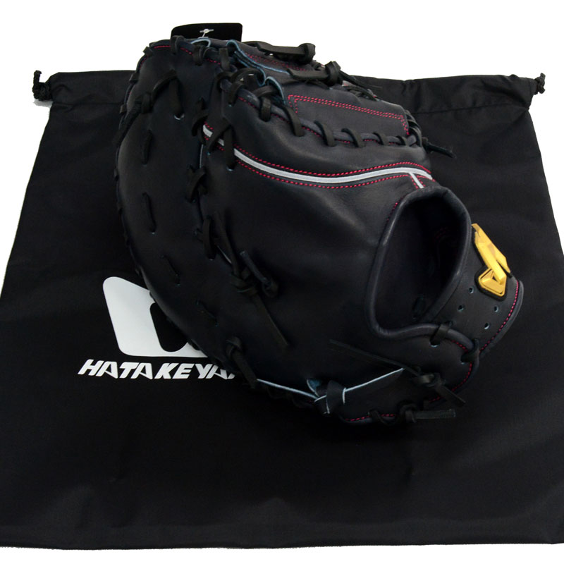 袋付き HATAKEYAMA ハタケヤマ 左利き ファーストミット 一塁 黒