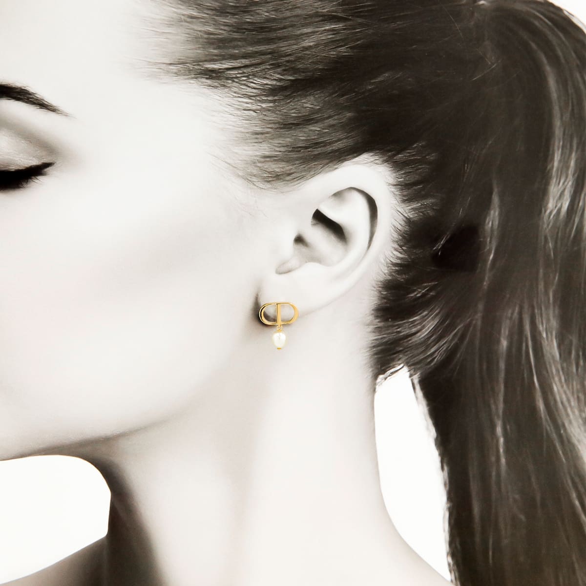 楽天市場】Dior ディオール ピアス PETIT CD プチ ペア ホワイト