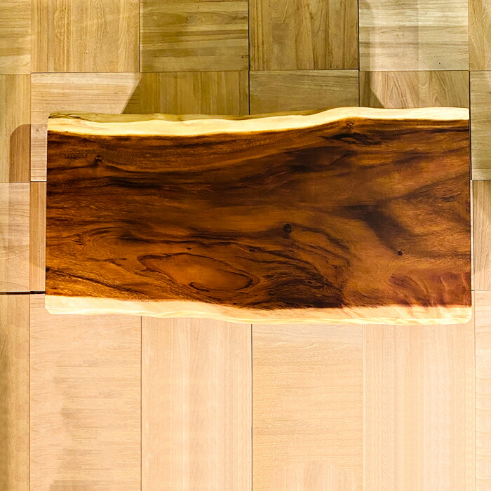 楽天市場】一枚板テーブル 一枚板 座卓 モンキーポッド無垢 センター