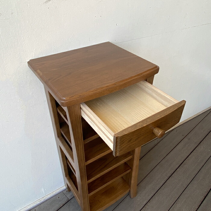 楽天市場】ラック スリッパラック 電話台 FAX台 小物入れ 木製 天然木