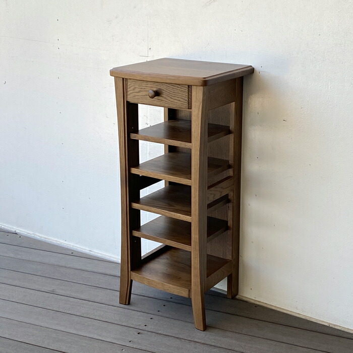 楽天市場】ラック スリッパラック 電話台 FAX台 小物入れ 木製 天然木