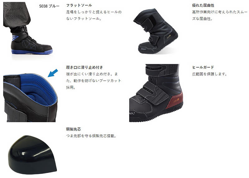 楽天市場】【期間限定P2倍】安全靴 シモン Simon 鳶技S538 黒 24.0