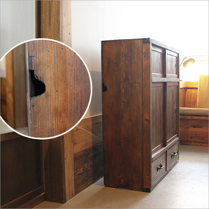 楽天市場】和風 茶箪笥 レトロ 食器棚 収納棚 中古 タンス 茶棚 たんす