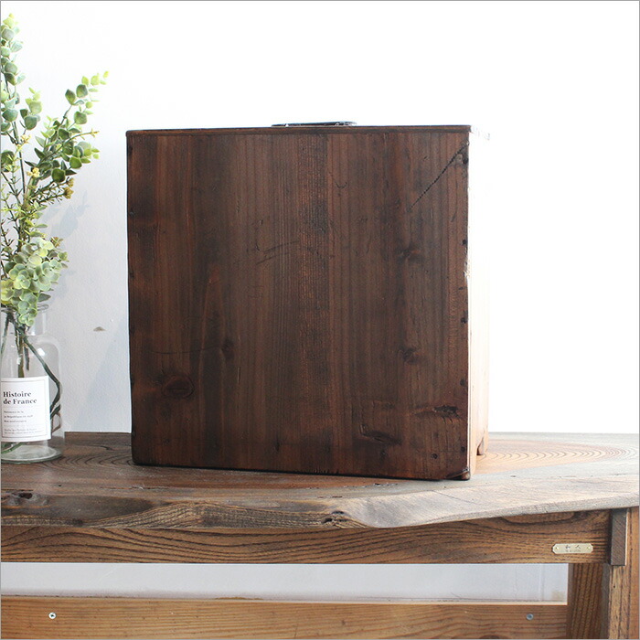 楽天市場】古い岡持ちのリメイク品 小引き出し アンティーク おかもち