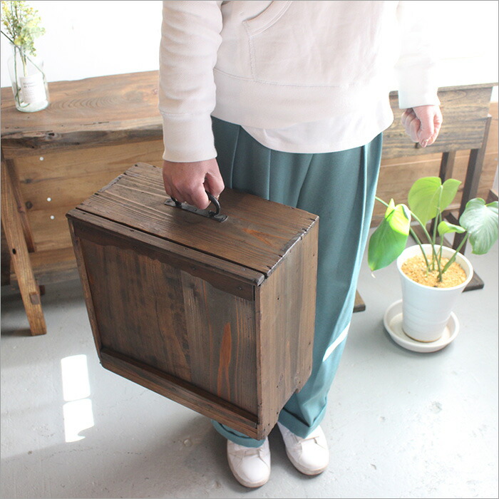 楽天市場】古い岡持ちのリメイク品 小引き出し アンティーク おかもち