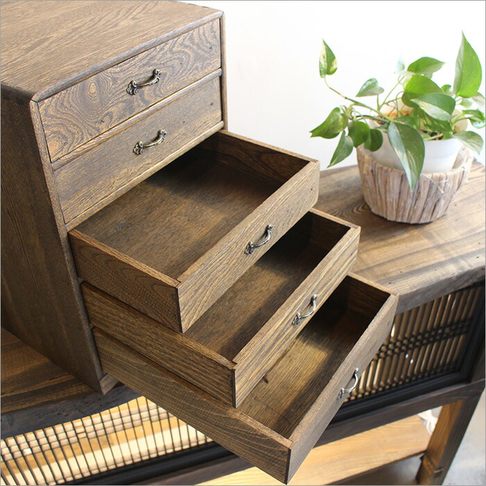 楽天市場】日本製 小引き出し 5段 木製 ドローワー 卓上 おしゃれ
