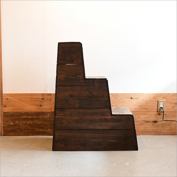 楽天市場】1点物 踏み台 ふみ台 木製 3段 アンティーク家具 無垢 子供