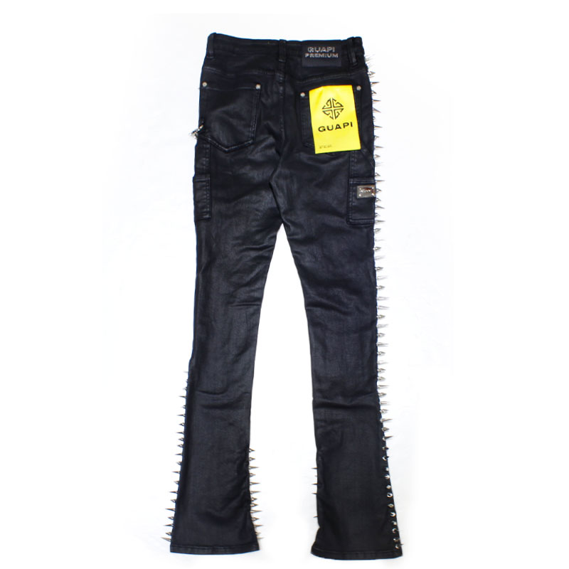楽天市場】GUAPI グアピ フレアデニムパンツ 28-32インチ ブラック/黒