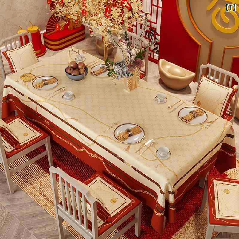 楽天市場】テーブルクロス 布 赤 中国柄 花柄 金模様 長方形 正方形