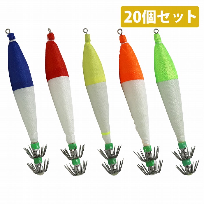 楽天市場】20個set 4号 イカ釣り 夜光浮きスッテ 仕掛け 夜光エギ 4.0