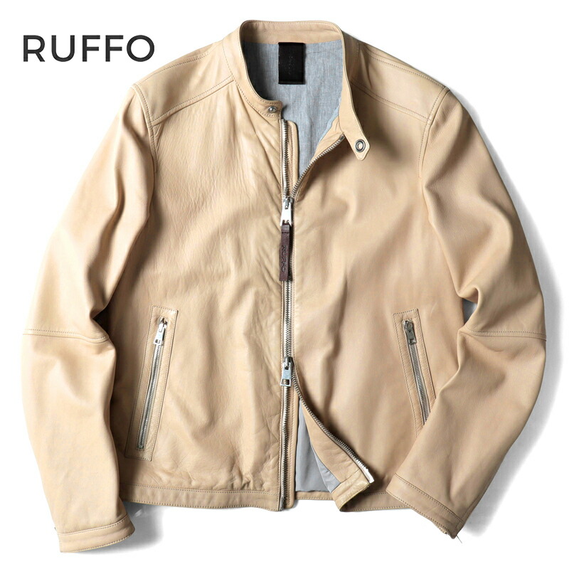 RUFFO ルッフォ レザージャケット ブルゾン パンチング加工 レザー rfo2520202-1.jpg