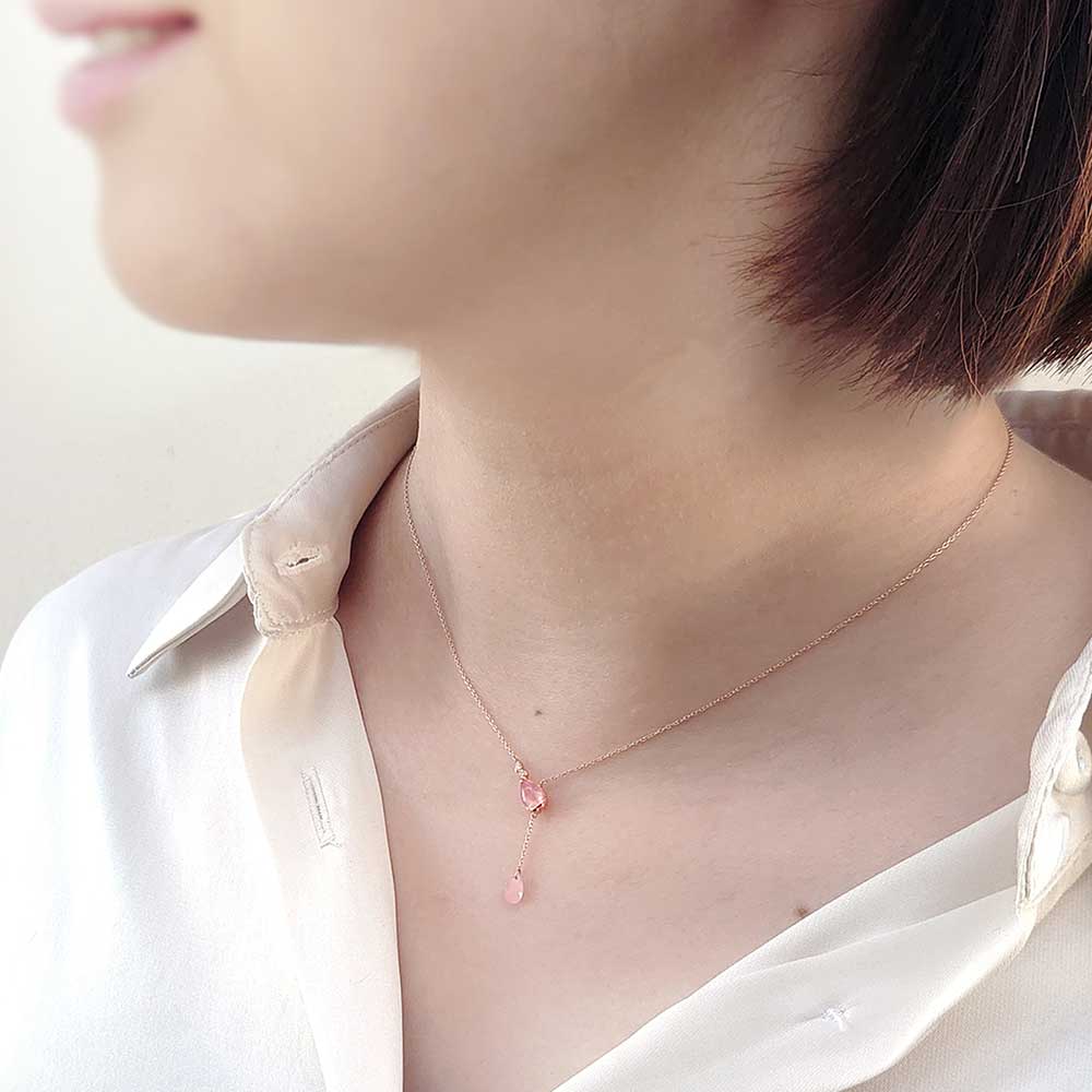 楽天市場】桜 さくら ネックレス ローズクォーツ ペンダント サクラ