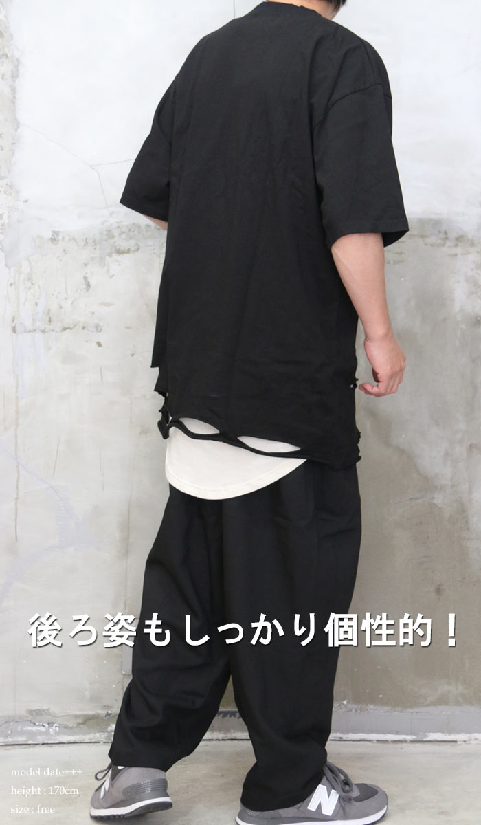 楽天市場】ダメージ加工ビッグTシャツ [M便 1/1] ダメージTシャツ