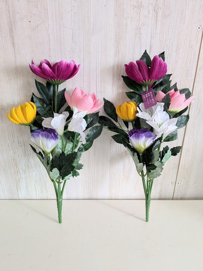 楽天市場】お供え 花 アレンジメント お供え 花 一対 仏花 造花 仏壇用