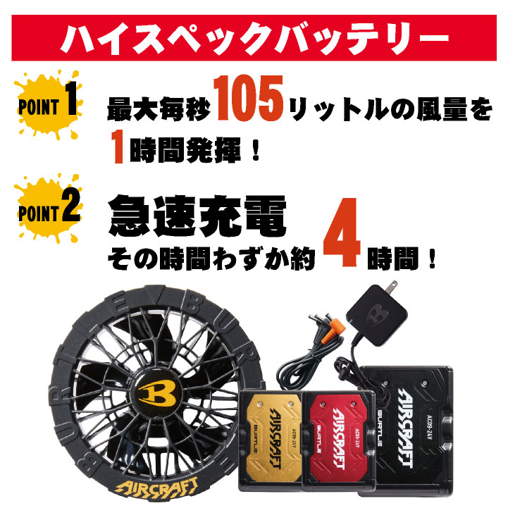 楽天市場】[即日出荷] バートル ファンバッテリーセット バッテリー