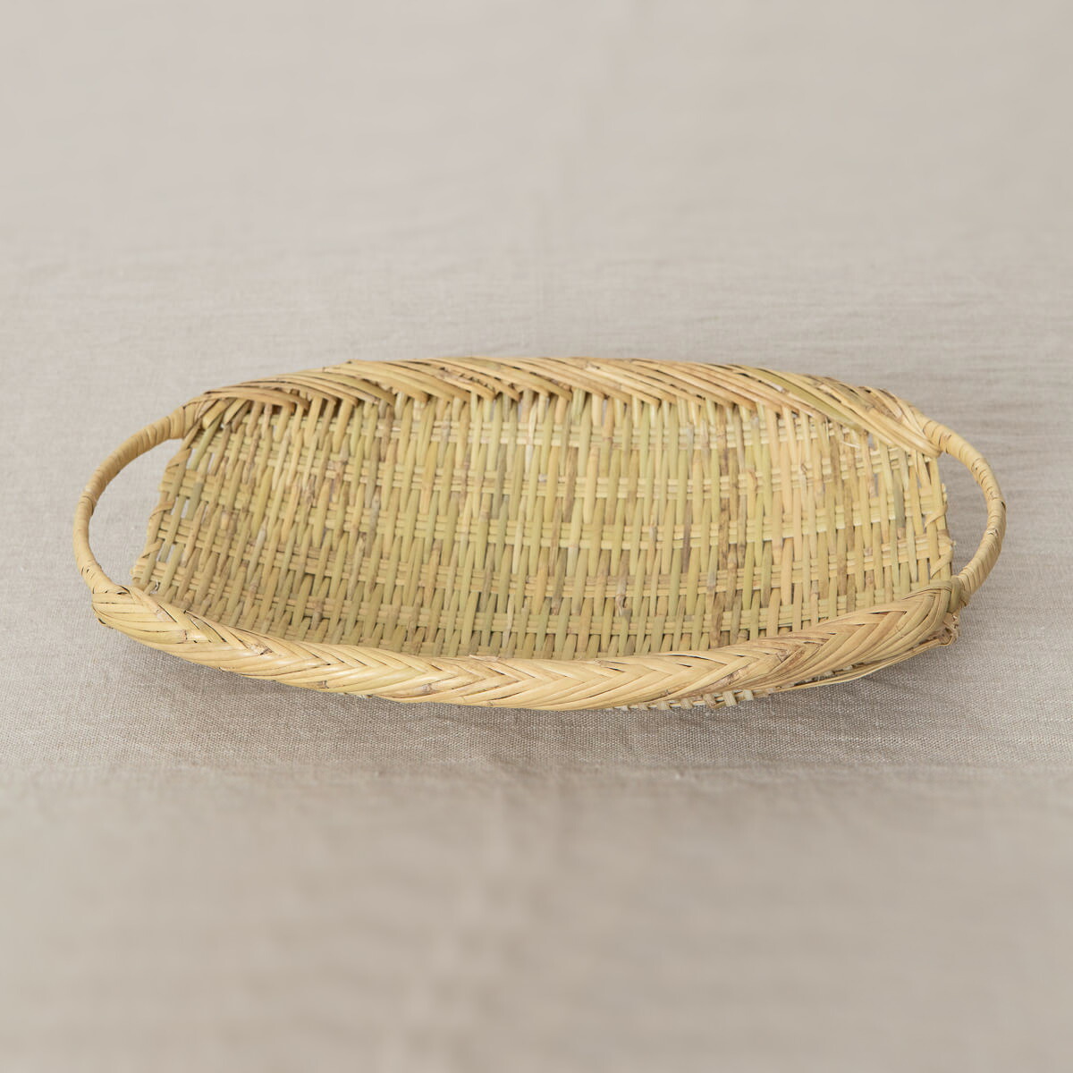 楽天市場】手つき楕円ざる 小/中/大 3サイズ Bタイプ すず竹 ござ目