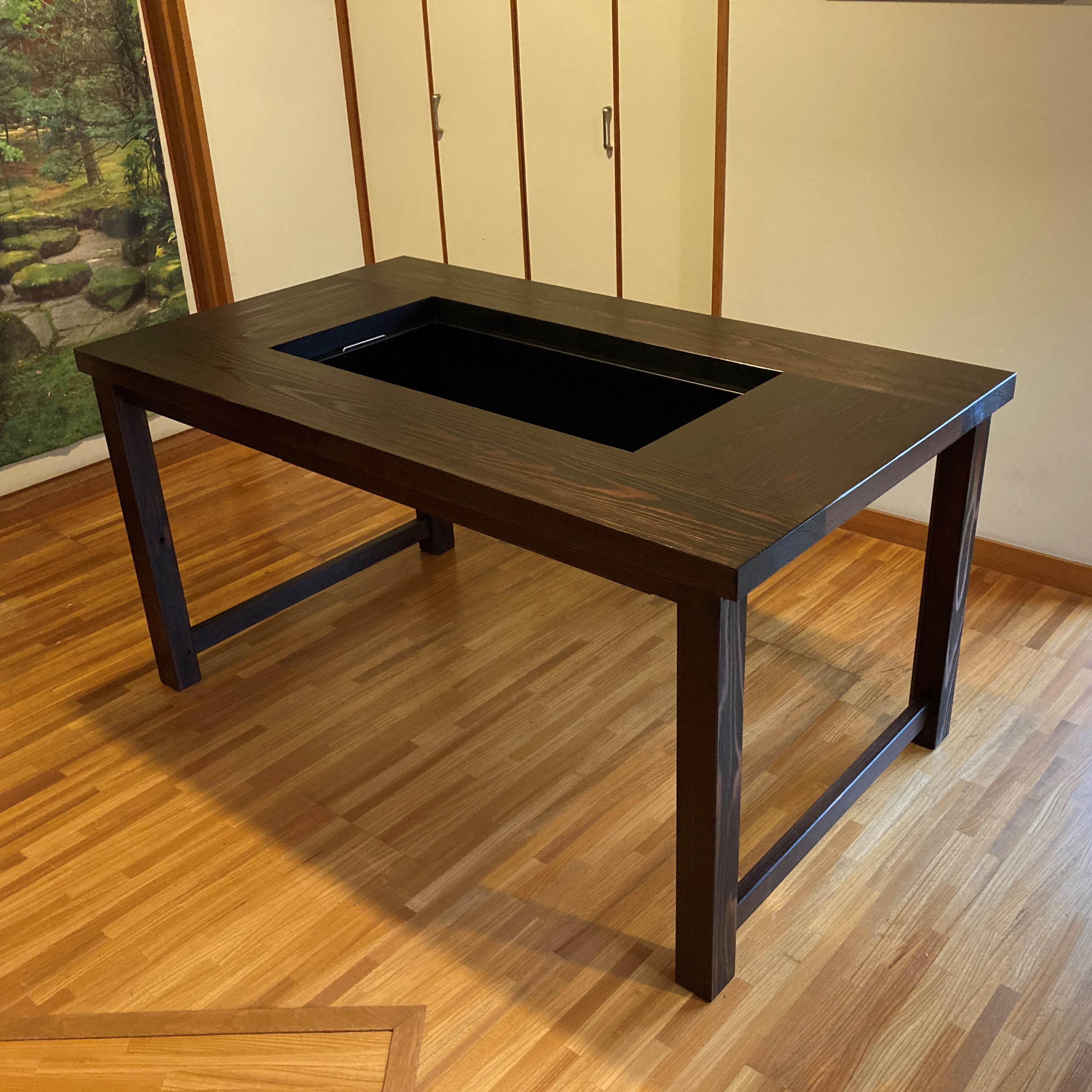 楽天市場】【灰 五徳セット】【脚Aタイプ】大型ダイニング囲炉裏