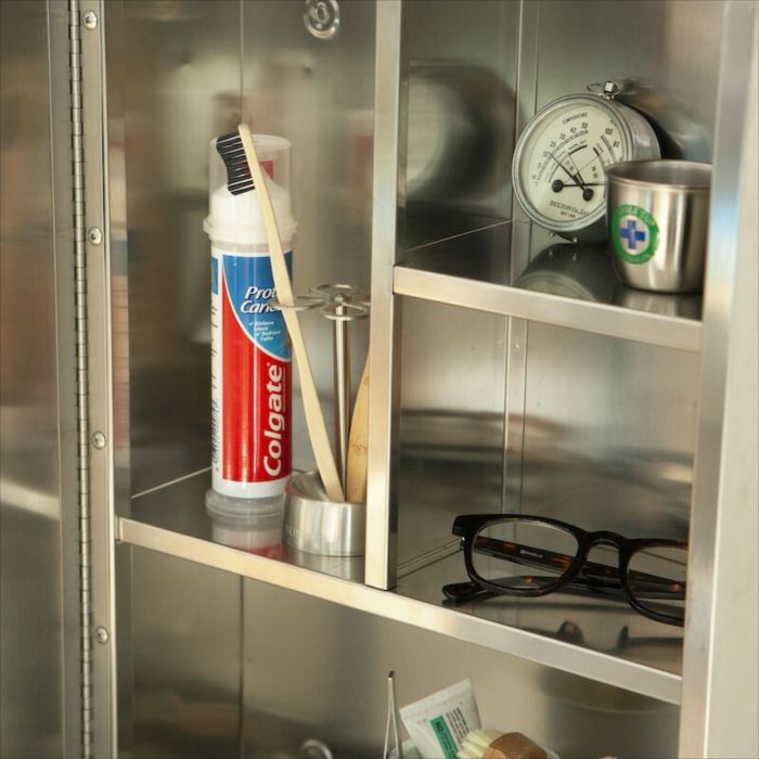 楽天市場】ダルトン ステンレス スチール キャビネット ミラー付き収納