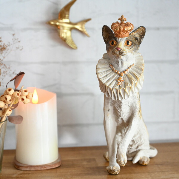 楽天市場】『クラウンキャット』（ ねこ ネコ 猫 アニマル 動物 置物