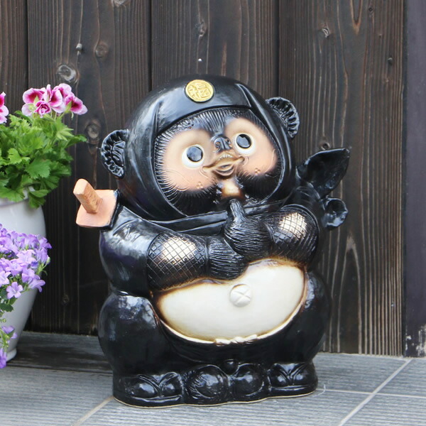 楽天市場】【ポイント10倍】信楽焼 黒忍者たぬき（大）送料無料 狸