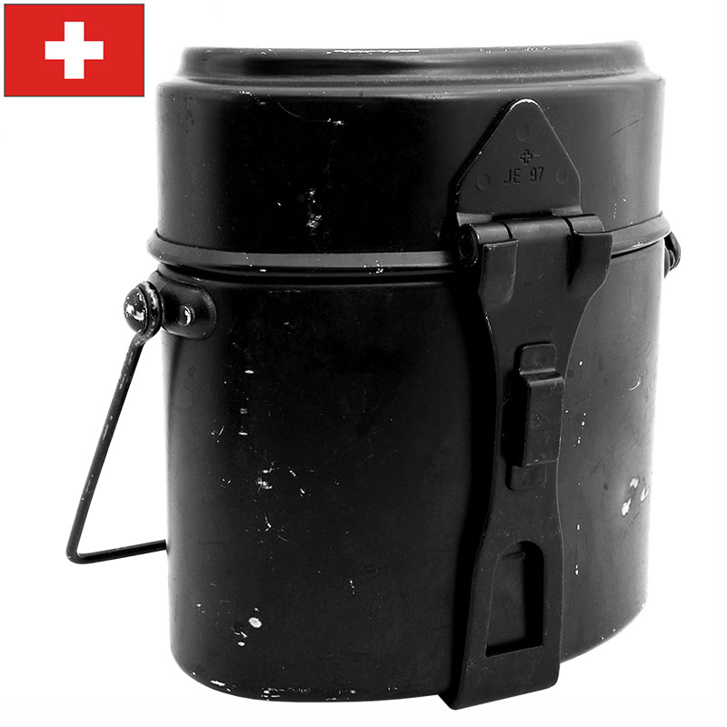 楽天市場】スイス軍 アルミ 飯盒 3ピース ブラック USED EE827NN